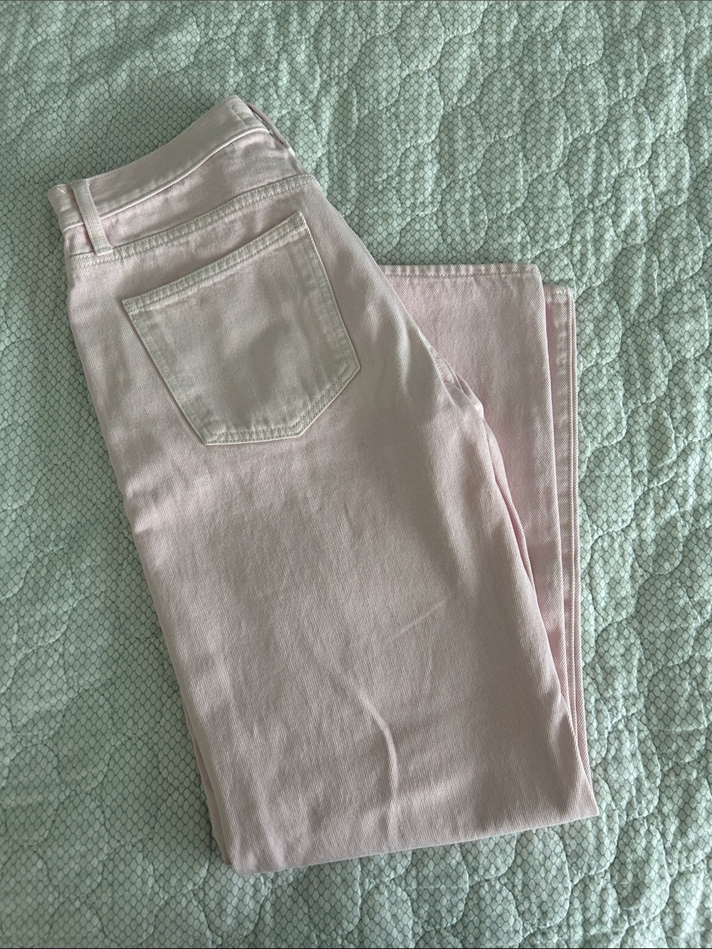Pistola Women’s High-Rise Wide Leg Jeans in Light Pink - Picture 3 of 5